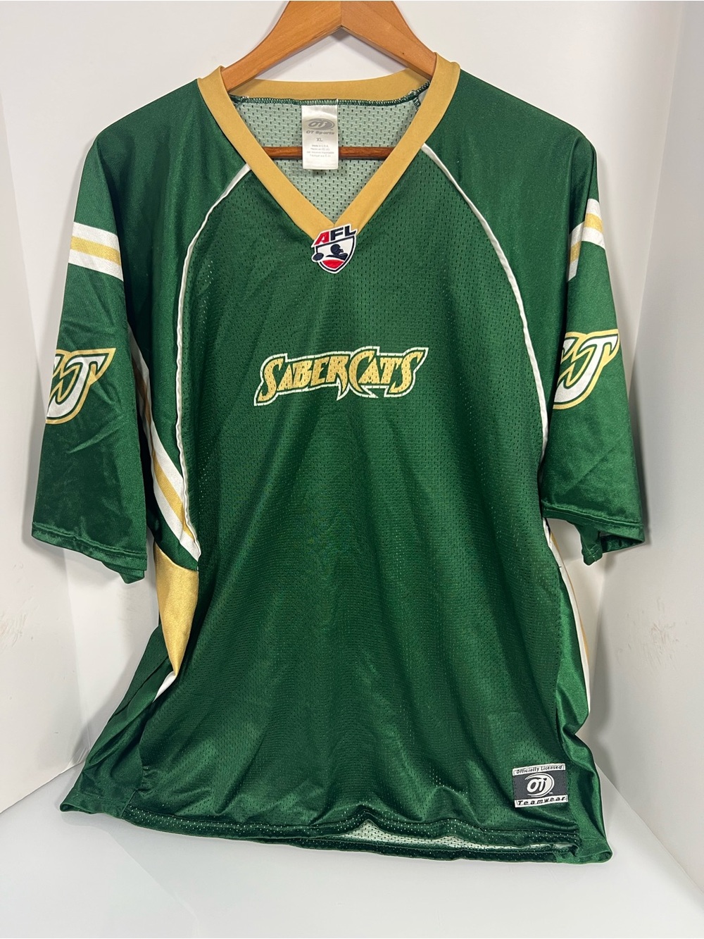 Vintage SaberCats Green AFL Football Jersey by OT